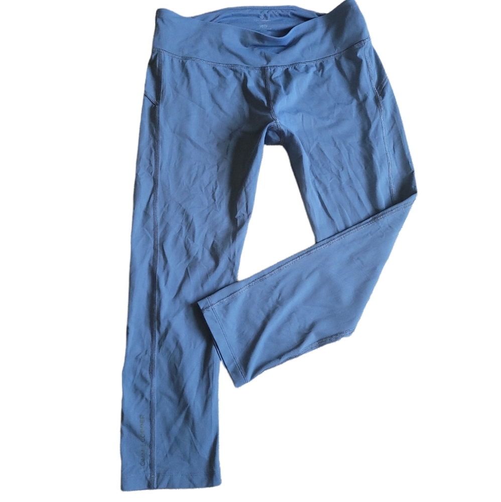 Tommie Copper Womens Blue Copper Infused Capri Leggings Size L